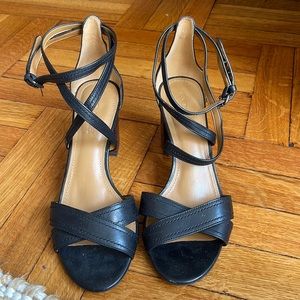 Coach Black Strappy Sandals